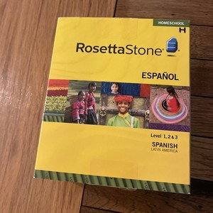 Rosetta Stone Homeschool Español Spanish Latin America Levels 1-3 CD-ROM MP3