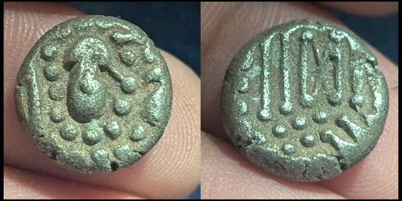 Ancient India Indo Sasanian Type Gadhaya DYNASTY KING PORTRAIT RARE Silver COIN