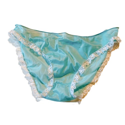 True Vintage 1960s Sheer Aqua Blue Lace Trimmed Vanity Fair Pajama Bottoms