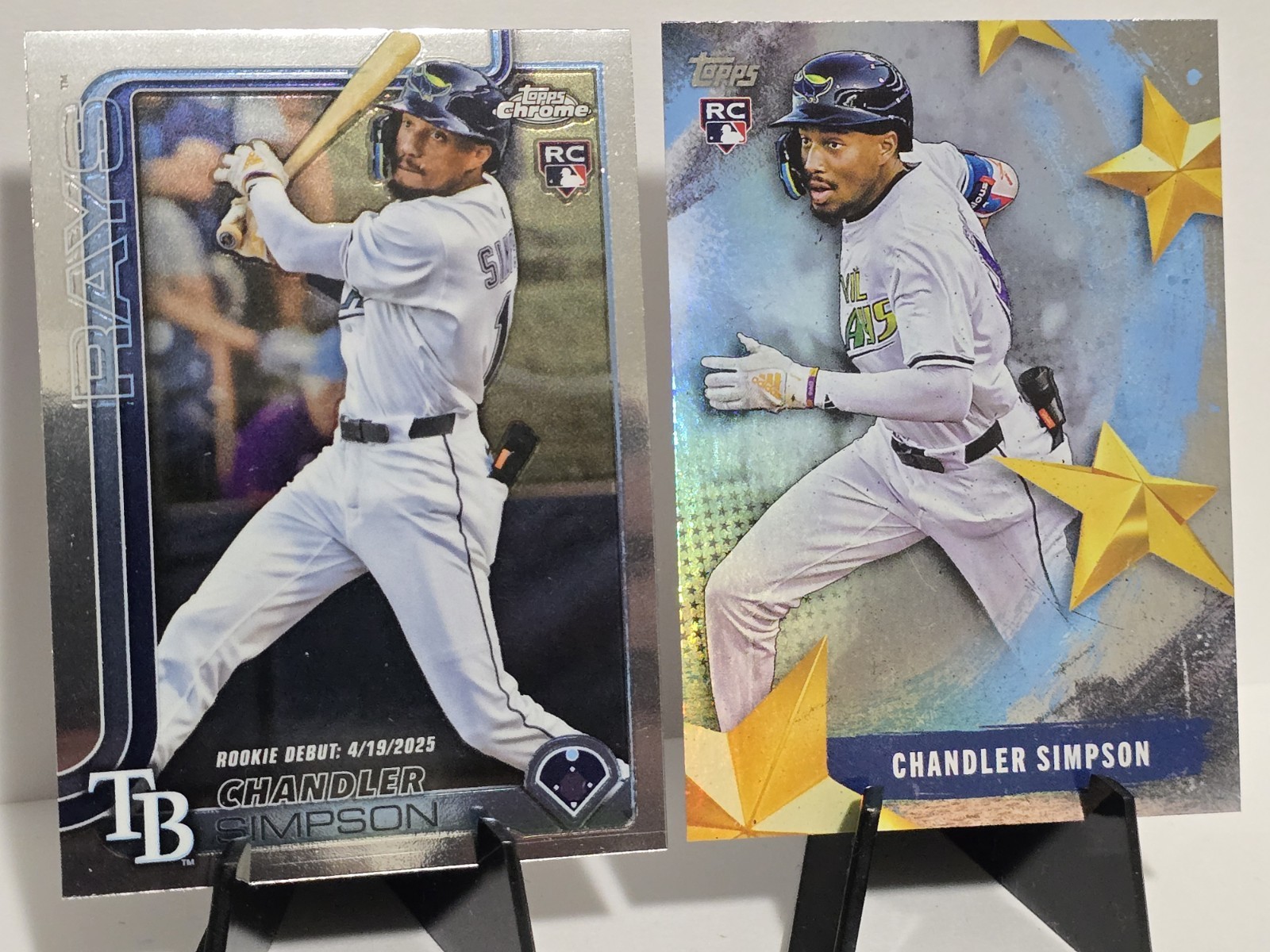 2025 Topps Chrome Update Rookie Debut + Stars Of MLB Chandler Simpson TB Rays