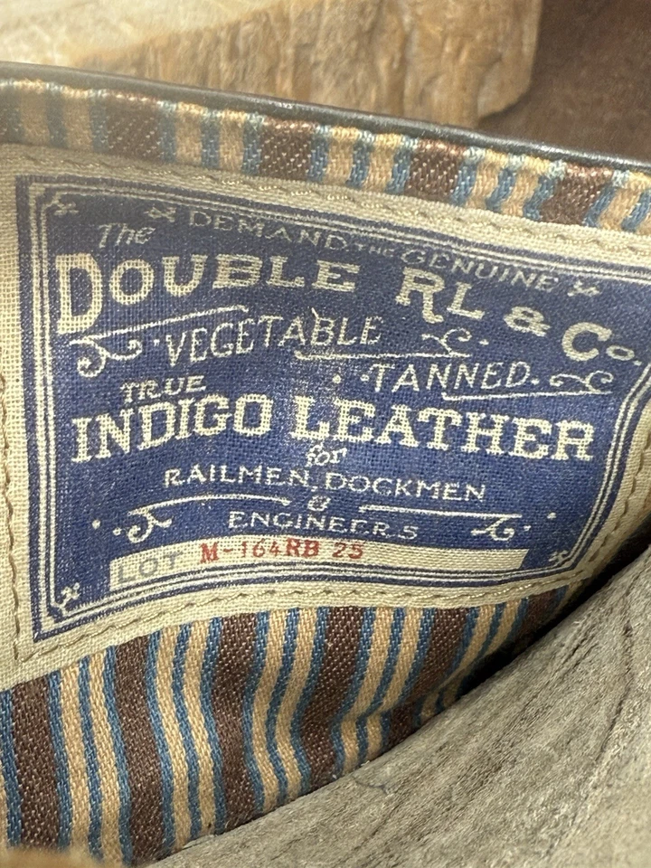 Cartera de cuero concho marrón para hombre de RRL (doble RL) RALPH LAUREN (con cadena) polo Foto 4 de 4