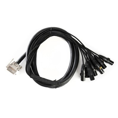 3m Multicore Kabel DB25-XLRm, 8x XLR Male, Tascam-kompatibel, Studio-Kabel
