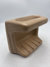Beige Tan Ceramic Tile In Soap Dish Tray Washcloth Holder Cloth Bar