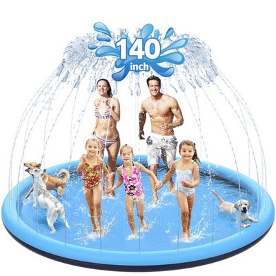Cacsps 140 Non-Slip Splash Pad For Kids And Dog Thicken Sprinkler Pool Summer