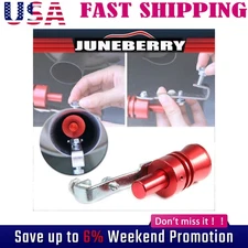 XL Aluminum Turbo Sound Exhaust Muffler Pipe Whistle Blow off Valve US STOCK 3J