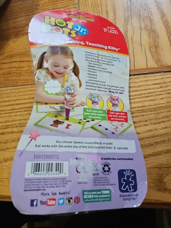 Educational Insights Hot Dots Jr. Ace the Talking Teaching Kat 全新 (B14) — 第 2/2 张图片