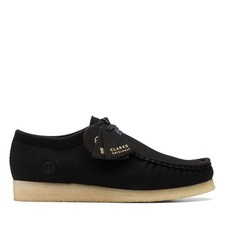 Clarks Wallabee 26163711 Mens Black Suede Oxfords  Lace Ups Casual Shoes