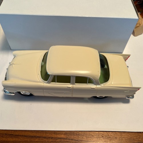 1956 Plymouth Belvedere 4 Door Plastic Promo Model By Johan 1/25 Scale White - Picture 3 of 12