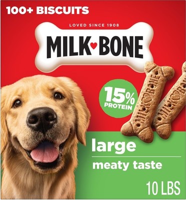 Milk-Bone Original Dog Biscuits, Large Crunchy Dog Treats, 10lbs