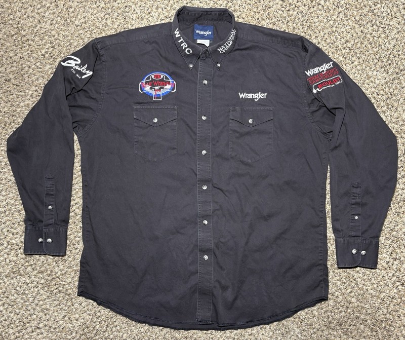 WRANGLER WTRC TEAM ROPING CHAMPIONSHIP Tour Embroidered Rodeo Cowboy Shirt XL