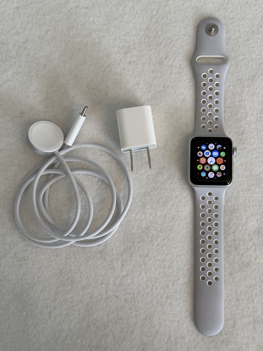 Apple Watch Nike+ Aluminum 38mm Case Sport Band Silver, Model
