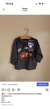 Disney Pixar Cars Lightning McQueen Race to Win Sweatshirt Size 18M NWT