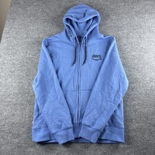 AWS Amazon Hoodie Mens XXL Blue Reinvent Sweatshirt Pullover Full Zip Fleece