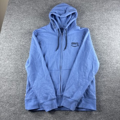 AWS Amazon Hoodie Mens XXL Blue Reinvent Sweatshirt Pullover Full