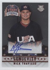 2015 Stars and Stripes Longevity Signatures Ruby 13/49 Nick Travieso Auto 3e4