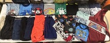 Lot Of 22 boy's Tshirts Shorts Hoodie Sweatpants Pajamas Sz 7/8 On Nike Disney