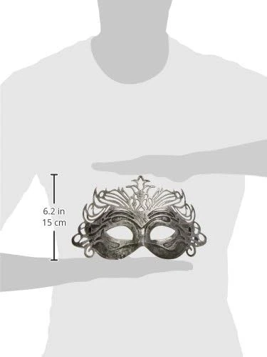 Smiffys Colombina Silver Mask, Silver - Bild 3 von 4