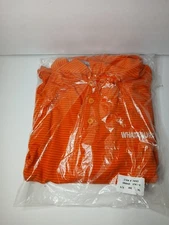 Whataburger Employee Polo Shirt Uniform Striped Orange XL New / Sealed