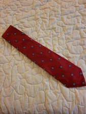 Brooks Brothers Makers Silk Necktie Tie Red Geometric Mens Awesome