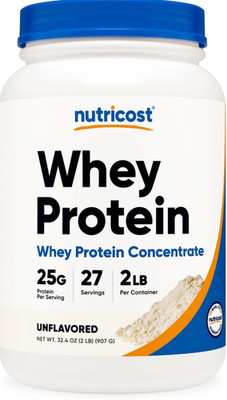 Nutricost Whey Protein Concentrate (Unflavored) 2 LBS