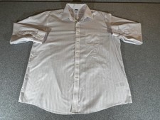 Brooks Brothers Shirt Mens XL 17.5 White Stripe Long Sleeve Button Non Iron