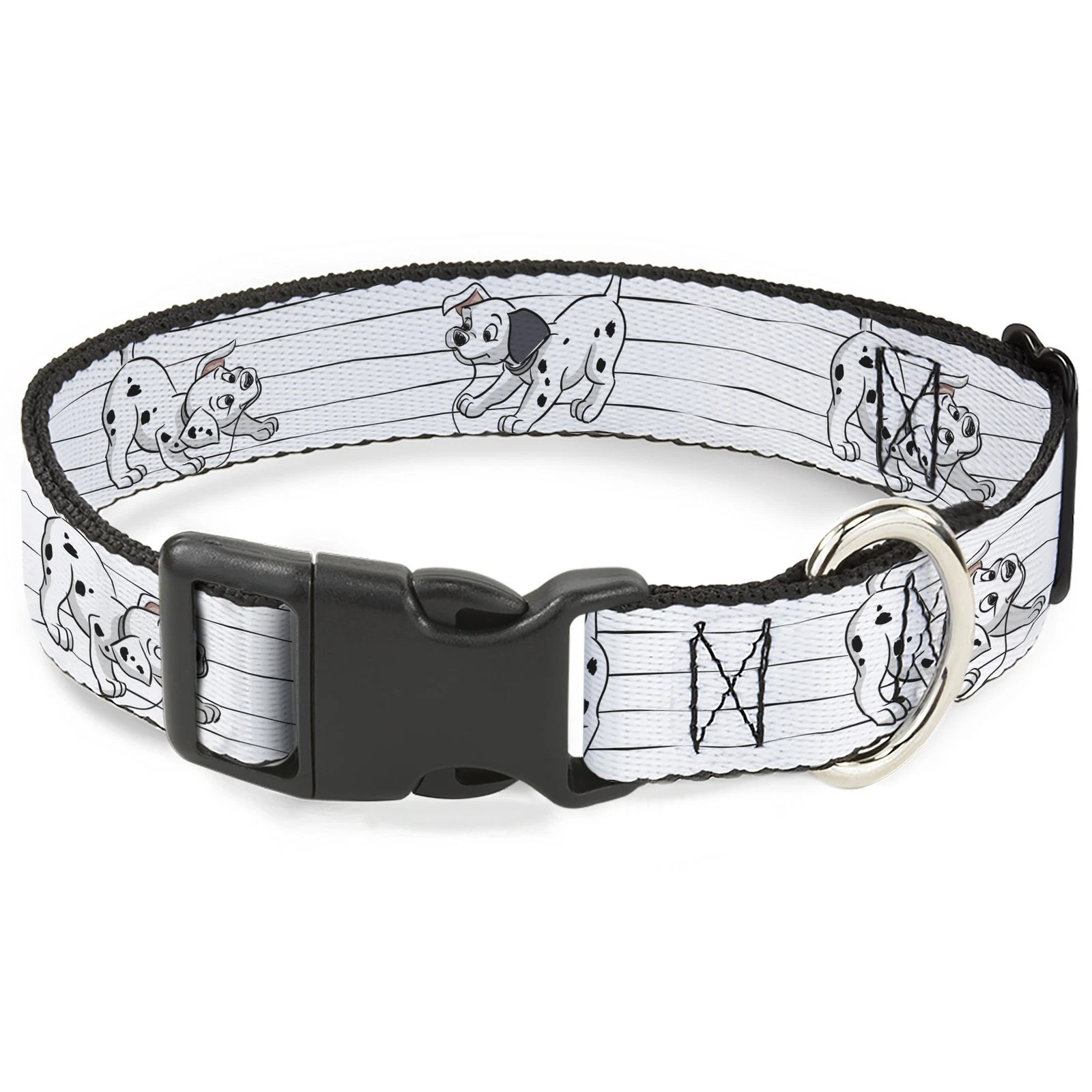 Plastic Clip Collar One Hundred and One Dalmatians Puppies Playing White/Black M