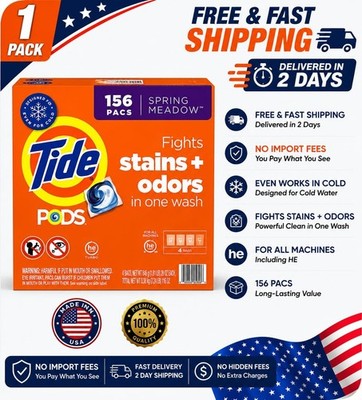 Tide Laundry PODS for Deep Stain & Odor Removal, 156 Count
