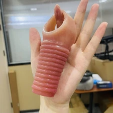 Male Cock-Girth-Enlarger-Enhancer-Penis-Sheath-Men-Sleeve for Couples Love Aid