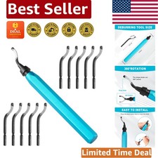 11-Piece Deburring Tool Set with High-Speed Steel Blades for Precise Finishing