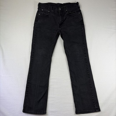 Levis 527 Men's Jeans 32X32 Faded Black Denim Bootcut Low Rise Western Cowboy