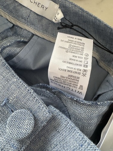Witchery Chambray Blue Linen Pants Size 10 Brand New - Picture 11 of 13