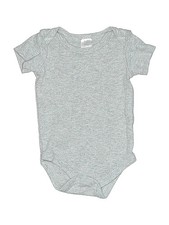 Baby Kiss Girls Gray Short Sleeve Bodysuit 0-3 Months