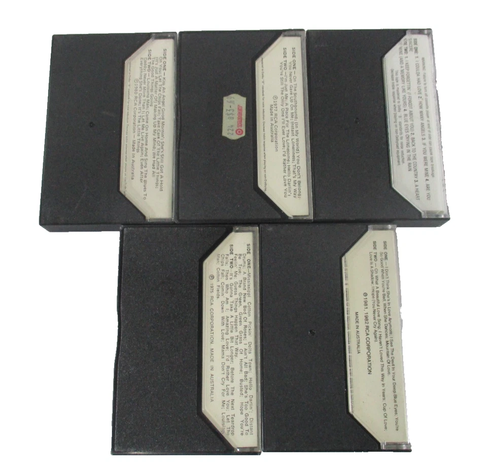 Charley Pride Cassette Tape Bundle Set of 5 RCA Victor Records Australian Issue - Image 2 of 4