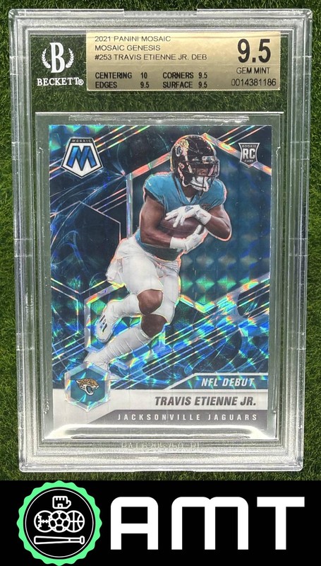 Travis Etienne Jr. RC BGS 9.5 2021 Panini Mosaic Prizm Genesis Jaguars 1186