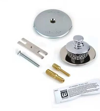 Watco Universal NuFit Push Pull Bathtub Stopper with Grid Strainer 1 Hole 