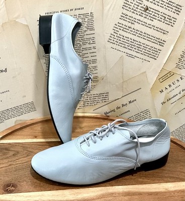 Anthropologie Repetto Zizi Oxford Soft Lace Up Shoe Lt Blue