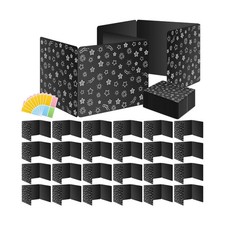 Black 24-Pack Desk Dividers for Students, Waterproof Plastic Study Carrel Div...