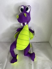 Dragon Purple Lime Green Wings Plush Stuffed Animal Toy Factory 2010