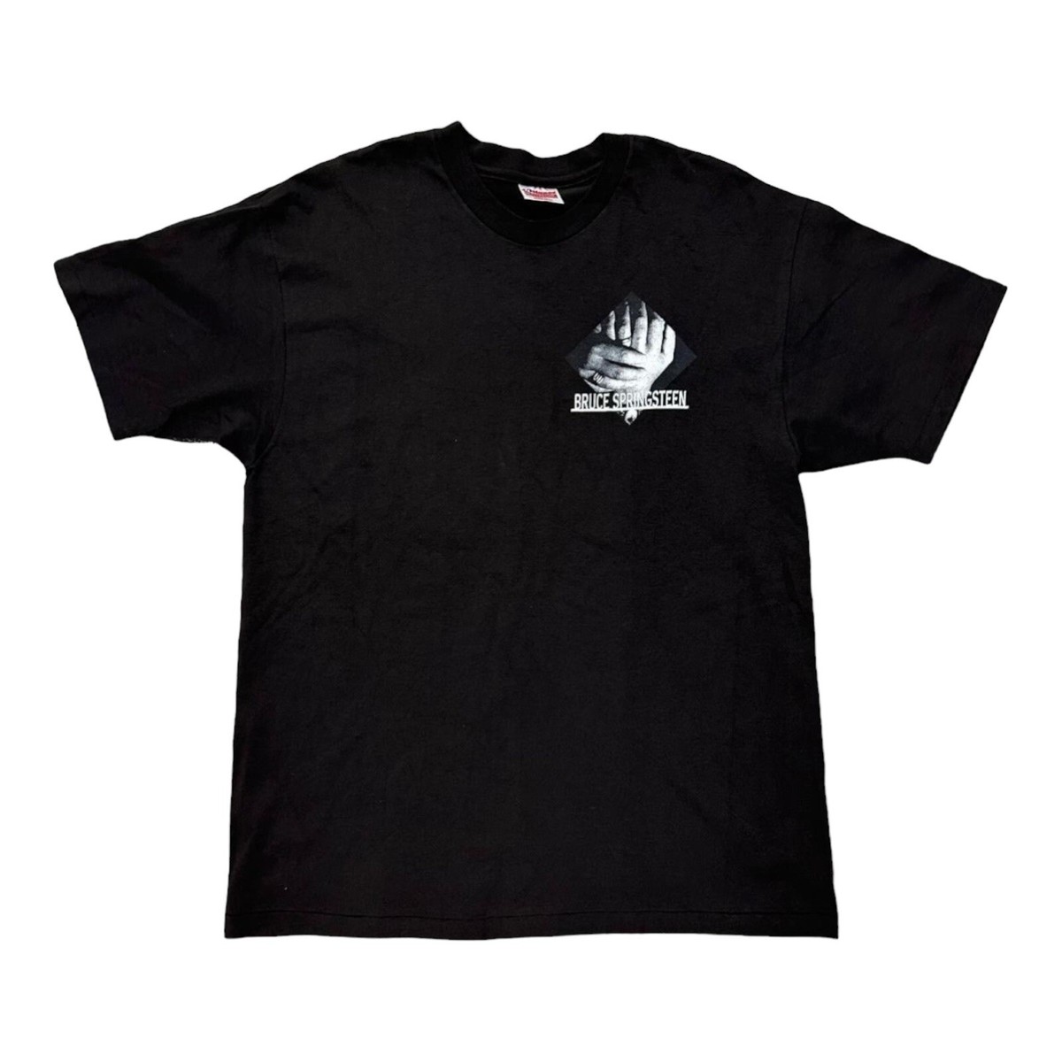 Vintage Hanes T-Shirt Bruce Springsteen Band Graphic Mens Black XL