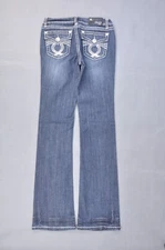 GRACE IN LA denim BOOT CUT Jeans Heavy duty stretch denim size 27 #WG-1291