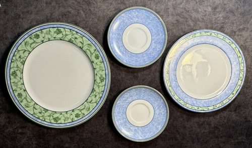 4 pcs Wedgewood Home Watercolour Dinner Salad Saucer Fine Porcelain Vgc Wedgwood