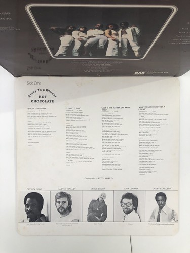 HOT CHOCOLATE EVERY 1’s A WINNER SRAK 531 1978 VINYL LP RECORD - Picture 5 of 8