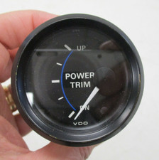 VDO POWER TRIM TRIM GAUGE BLACK FACE & BEZEL 1275015041A MARINE BOAT