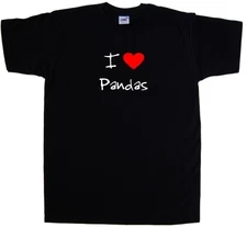 I Love Heart Pandas T-Shirt