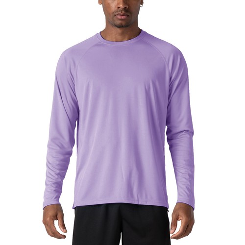 UPF 50+ Men's Sun Protection Long Sleeve T-Shirt Outdoor Sport Casual Shirt Tops - Picture 152 of 161