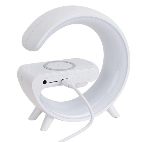 Smart LED Night Light Wireless Charger Bluetooth Speaker Alarm Clock Sleep Lamp - Picture 10 of 11