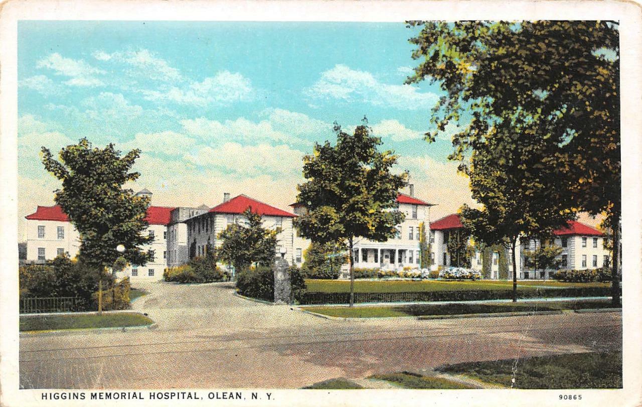 OLEAN, NY New York HIGGINS MEMORIAL HOSPITAL Cattaraugus Co c1920's Postcard eBay