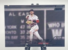 2022 Topps Stadium Club Trevor Story #245 Black Foil Parallel - Red Sox