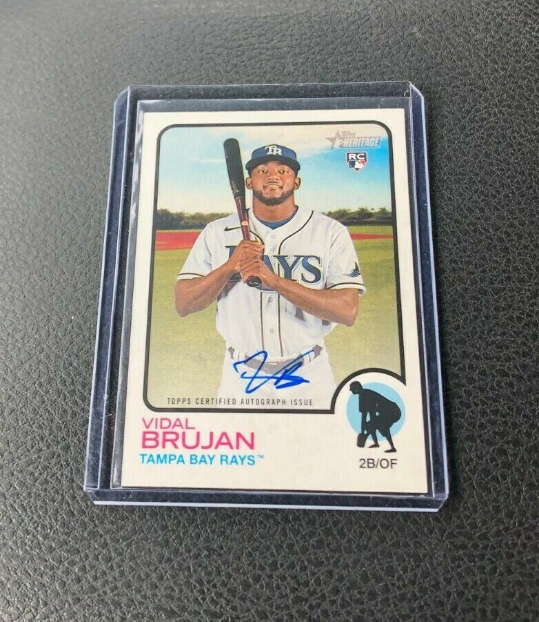 2022 Topps Heritage Vidal Brujan Real One Auto Autograph Rookie Auto