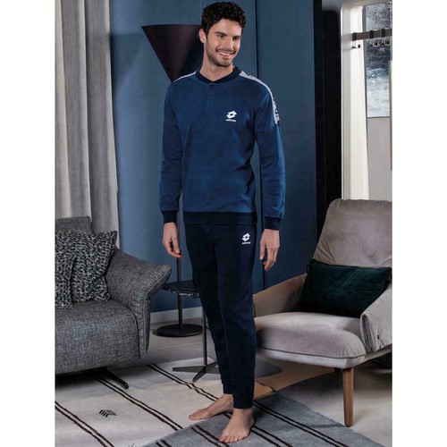 PIGIAMA UOMO CALIBRATO TAGLIE FORTI LOTTO LUNGO IN CALDO COTONE PIGIAMA TUTA  | eBay